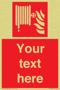 Custom Fire hose reel Sign